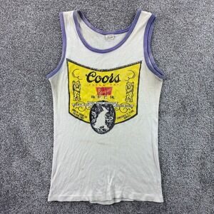 Vintage 60s/70s Coors Banquet Beer Shirt Mens Medium Smartex Tank Top Sleeveless